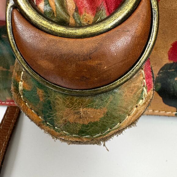 Patricia Nash Womens Van Sannio Trifold Cluth Crossbody Bag Leather Floral Red - Picture 11 of 13